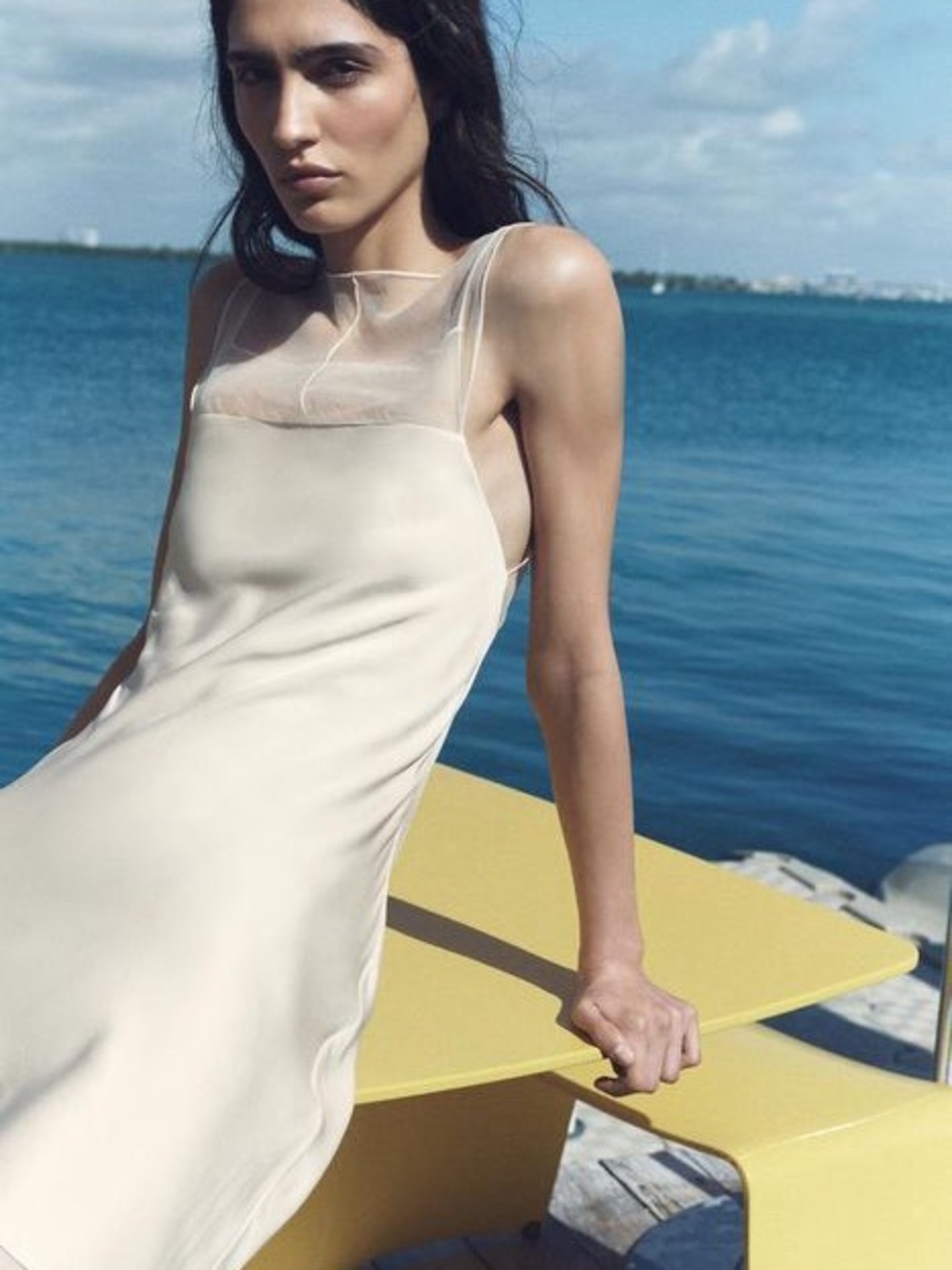 Zara Limited Edition Satin Tulle mini dress